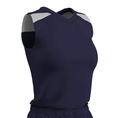 Champro Women's Standard Free Toss Basketball Jersey, Navy, White, 2X-Large
