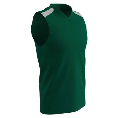 Champro Free Toss Polyester Basketball Jersey, Adult 2X-Large, Forest Green, White