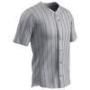 Champro Ace Polyester Button Front Baseball Jersey, Youth Large, Grey, Black Pin