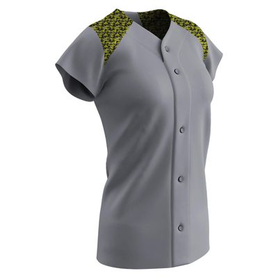 Champro Circuit Ladies Polyester Softball Jersey, Women's Large, Grey