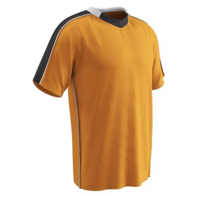 CHAMPRO Unisex-Youth Mark Lightweight Soccer Jersey, Orange, Black, White, Medium