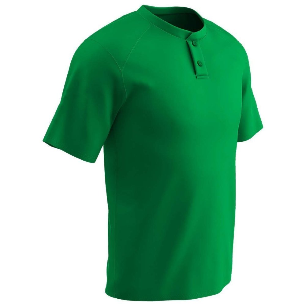 Champro Turn Two Lightweight Polyester Baseball/Softball Jersey, Youth X-Large, Neon Green
