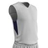 Champro Charge Polyester Basketball Jersey, Youth Medium, White, Navy view 1