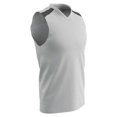 Champro Free Toss Polyester Basketball Jersey, Adult Large, White, Charcoal