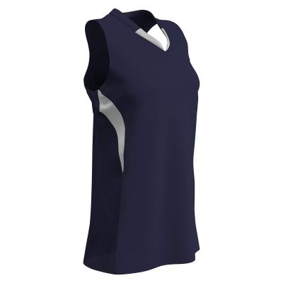 Champro Decoy Softball V-Neck Racer Back, Women's 2X-Large, Navy,White