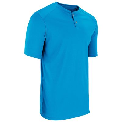 Champro Turn Two Lightweight Polyester Baseball/Softball Jersey, Youth Medium, Neon Blue