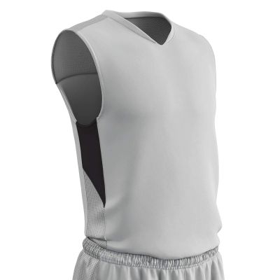 Champro Charge Polyester Basketball Jersey, Youth X-Large, White, Black