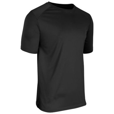 Champro Leader Polyester Crew Neck T-Shirt, Adult Medium, Black