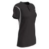 CHAMPRO Legacy Polyester 2-Button Jersey Black, White, Medium view 1