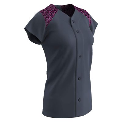 CHAMPRO Circuit Ladies Polyester Softball Jersey, Women's Medium, Graphite