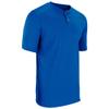 Champro Turn Two Lightweight Polyester Baseball/Softball Jersey, Youth Large, Royal view 1