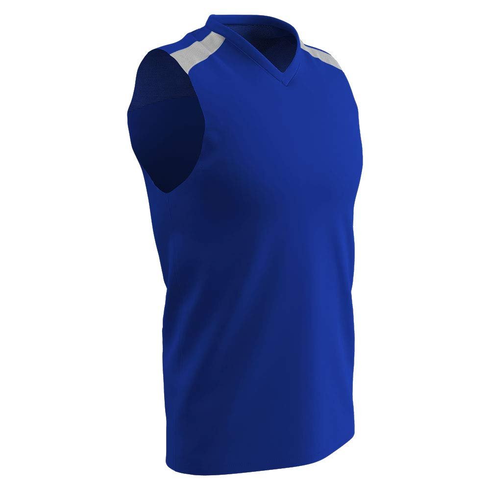 Champro Free Toss Polyester Basketball Jersey, Adult Large, Royal, White