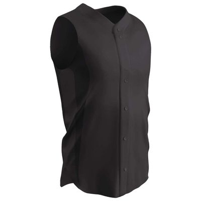 Champro Reliever Full Button Sleeveless Baseball Jersey, Adult 3X-Large, Black