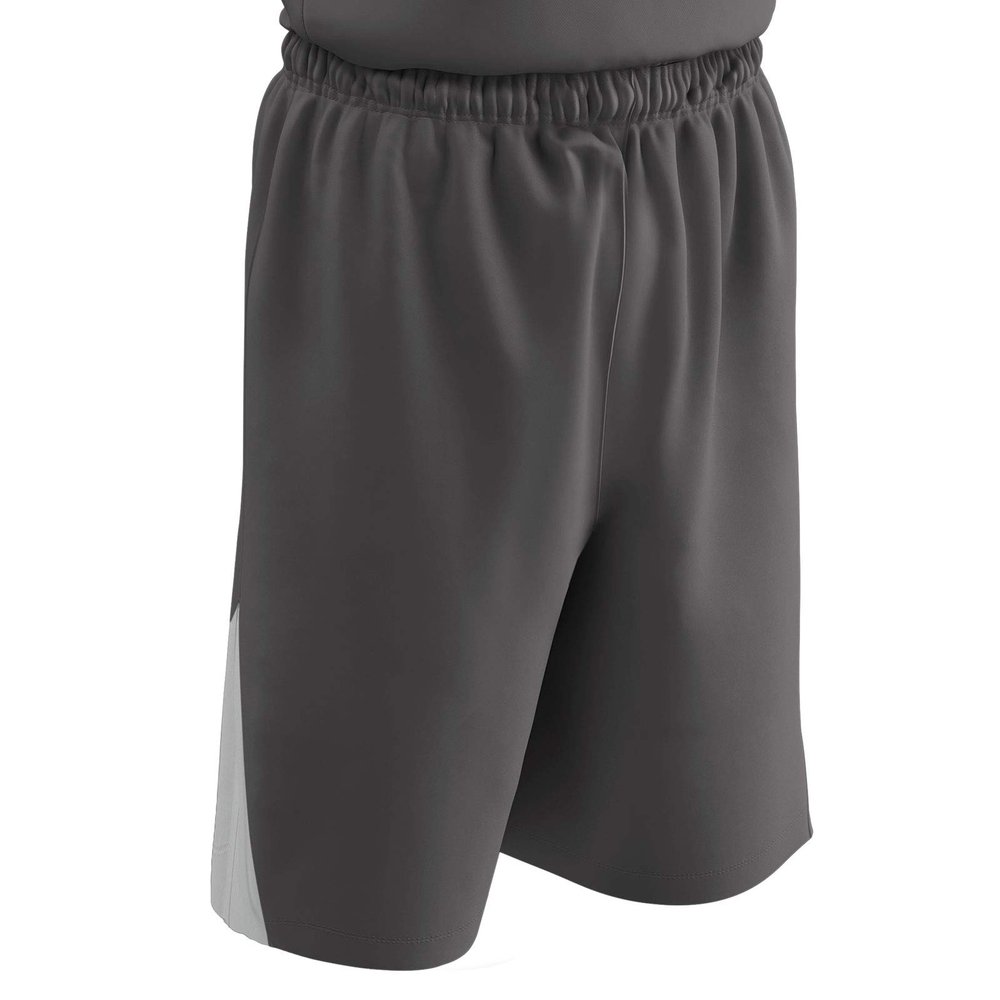 Champro Standard Pro Plus Reversible Basketball Shorts, Charcoal, White, Adult 4X-Large