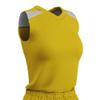 Champro Women's Standard Free Toss Basketball Jersey, Gold, White, X-Large view 1