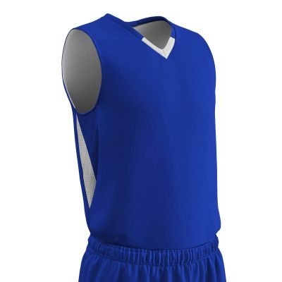 CHAMPRO Pivot Polyester Reversible Basketball Jersey, Youth Medium, Royal, White