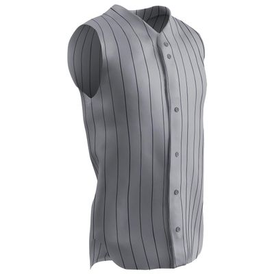 Champro Ace Sleeveless Polyester Jersey, Adult 2X-Large, Grey, Navy Pin
