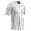 Champro Ace Polyester Button Front Baseball Jersey, Adult Large, White, Navy Pin view 1