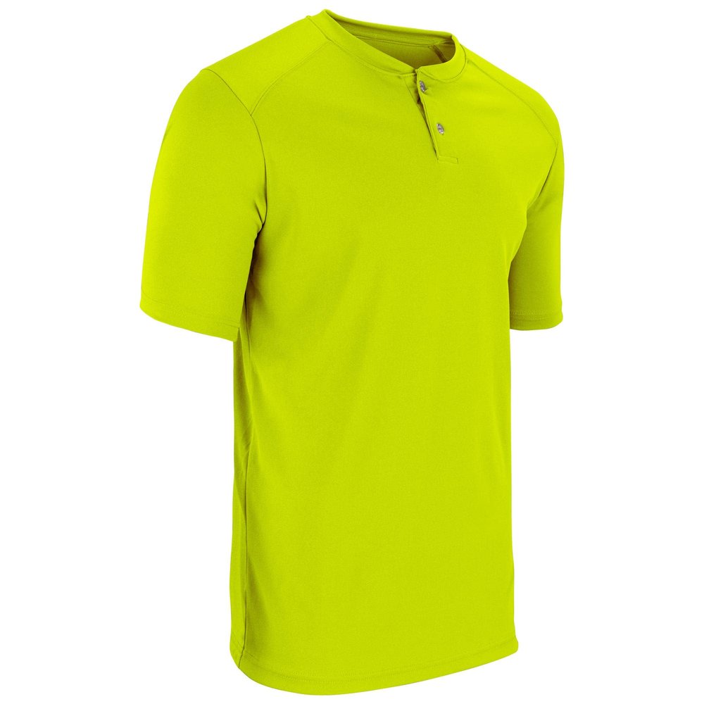 Champro Turn Two Lightweight Polyester Baseball/Softball Jersey, Adult Small, Optic Yellow