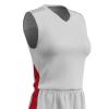 Champro Block Polyester Basketball Jersey, Women's 2X-Large, White, Scarlet
