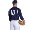 Champro Clean Up 2 Button Baseball/Softball Jersey, Adult X-Large, Forest Green, White view 4