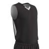 Champro Pivot Polyester Reversible Basketball Jersey, Youth Medium, Black, White view 1