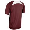 Champro Clean Up 2 Button Baseball/Softball Jersey, Youth Medium, Cardinal, White view 3
