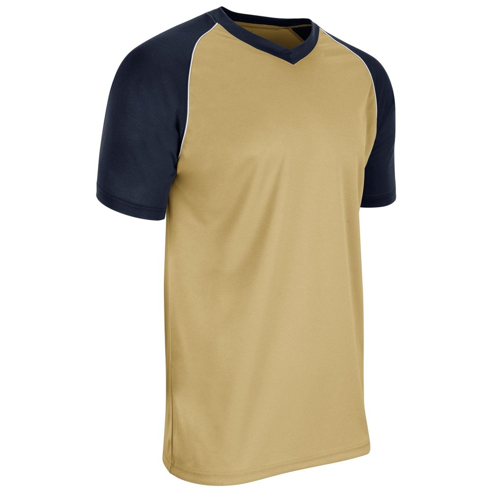 Champro Bunt Light Weight Mesh Jersey - Baseball, Soccer, Youth Large, Vegas Gold,Navy,White