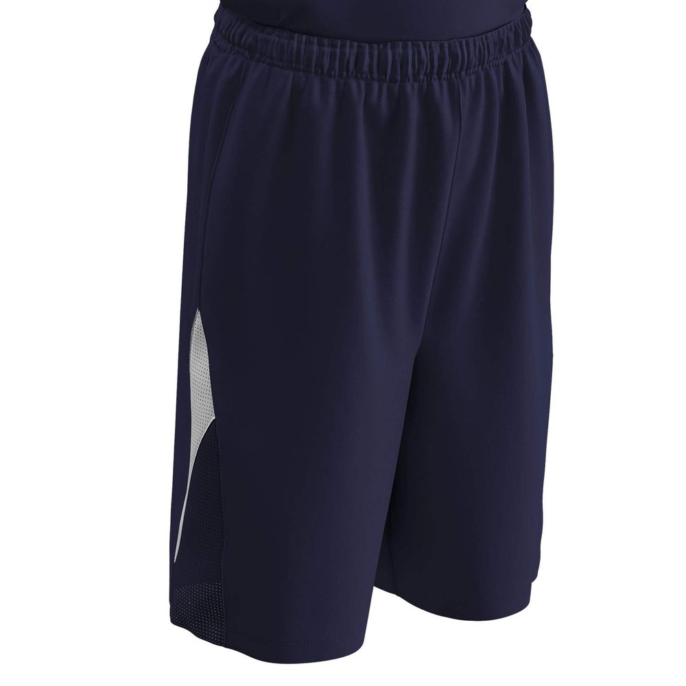 Pivot Reversible Polyester Basketball Short, Youth X-Large, Navy, White