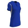 Champro Legacy Polyester 2-Button Jersey, Women's 2X-Large, Royal,White view 1