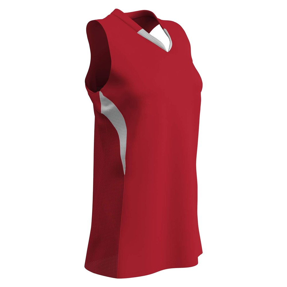Champro Decoy Softball V-Neck Racer Back, Women's X-Large, Scarlet,White