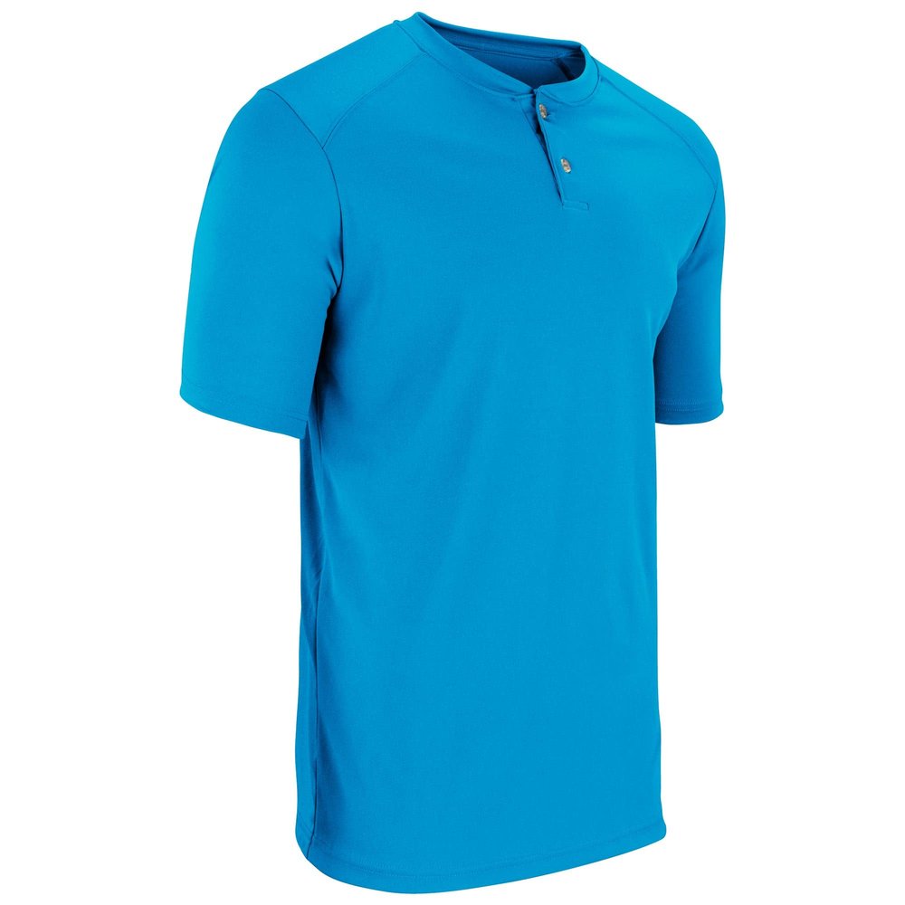 Champro Turn Two Lightweight Polyester Baseball/Softball Jersey, Youth Small, Neon Blue