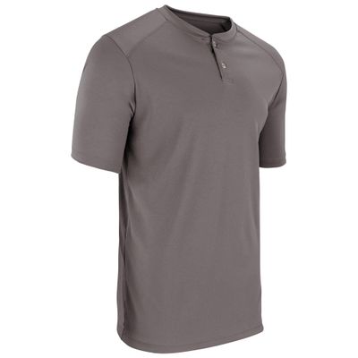 Champro Turn Two Lightweight Polyester Baseball/Softball Jersey, Adult Large, Charcoal