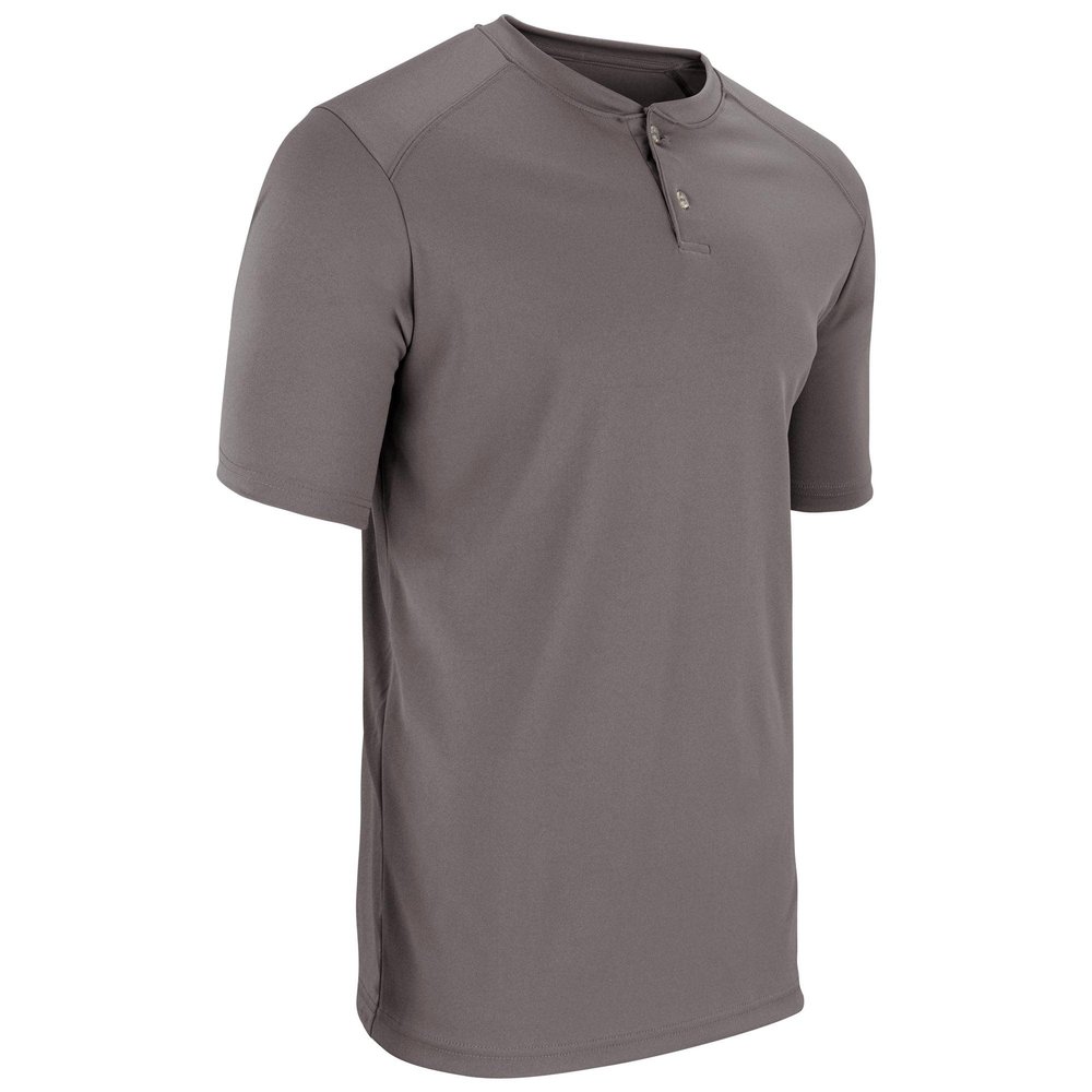 Champro Turn Two Lightweight Polyester Baseball/Softball Jersey, Adult Large, Charcoal