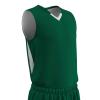 Champro Pivot Polyester Reversible Basketball Jersey, Youth X-Large, Forest Green, White view 1