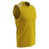 Champro Free Toss Polyester Basketball Jersey, Adult 3X-Large, Gold, White view 1