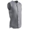 Champro Ace Sleeveless Polyester Jersey, Adult Small, Grey, Black Pin view 1