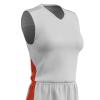 Champro Block Polyester Basketball Jersey, Women's X-Large, White, Orange