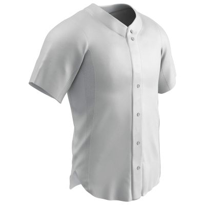 Champro Reliever Full Button Baseball Jersey, Adult 3X-Large, White