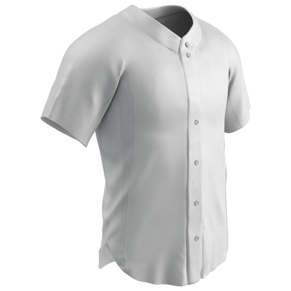 Champro Reliever Full Button Baseball Jersey, Adult 3X-Large, White