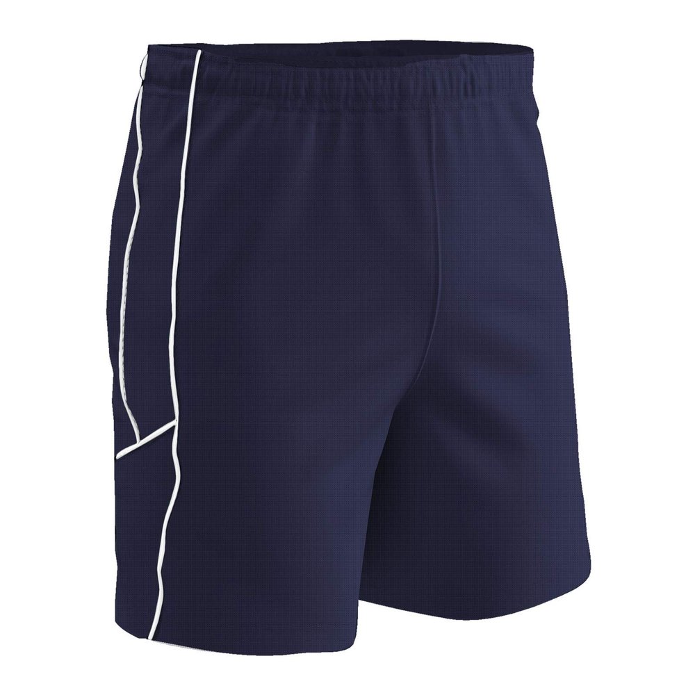 CHAMPRO Header Lightweight Soccer Shorts, Navy Body, Navy Body, White Body, Large