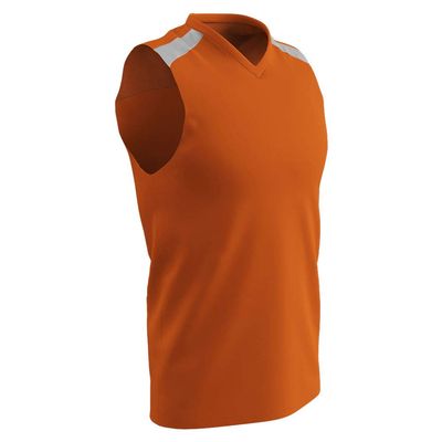 Champro Free Toss Polyester Basketball Jersey, Adult Large, Orange, White