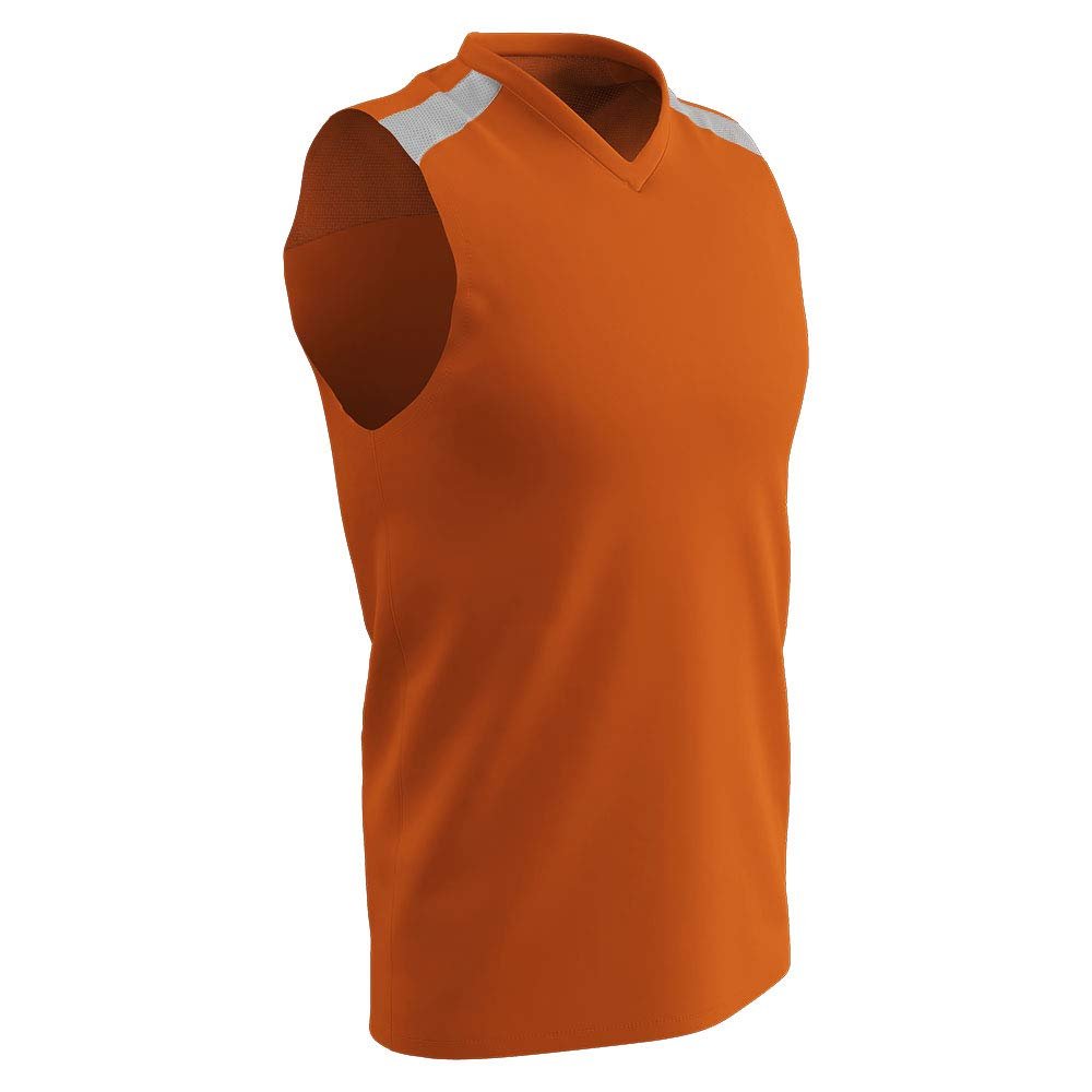 Champro Free Toss Polyester Basketball Jersey, Adult Large, Orange, White