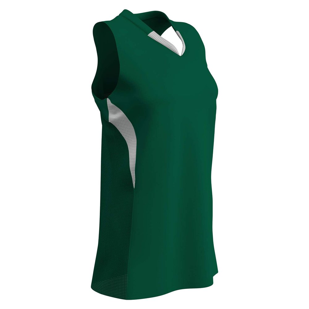 Champro Decoy Softball V-Neck Racer Back, Women's X-Large, Forest Green,White