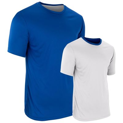Champro Double Stock Z-Cloth Dri Gear Reversible Tee, Youth Large, Royal,White