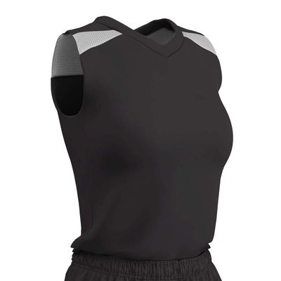 Champro Women's Standard Free Toss Basketball Jersey, Black, White, X-Large