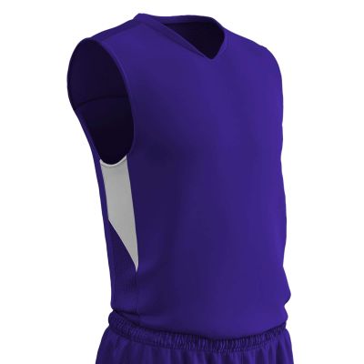 Champro Charge Polyester Basketball Jersey, Youth Medium, Purple, White
