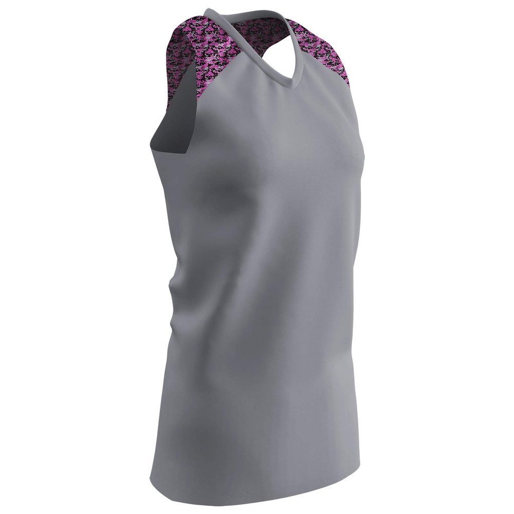 Champro at Bat Polyester Softball Jersey, Women's X-Large, Grey