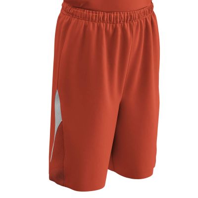 Pivot Reversible Polyester Basketball Short, Youth X-Large, Orange, White