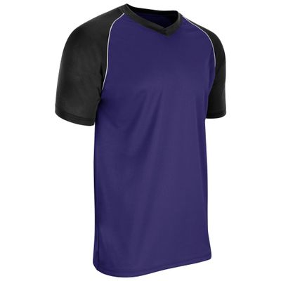 Champro Bunt Light Weight Mesh Jersey - Baseball, Soccer, Adult Medium, Purple,Black,White